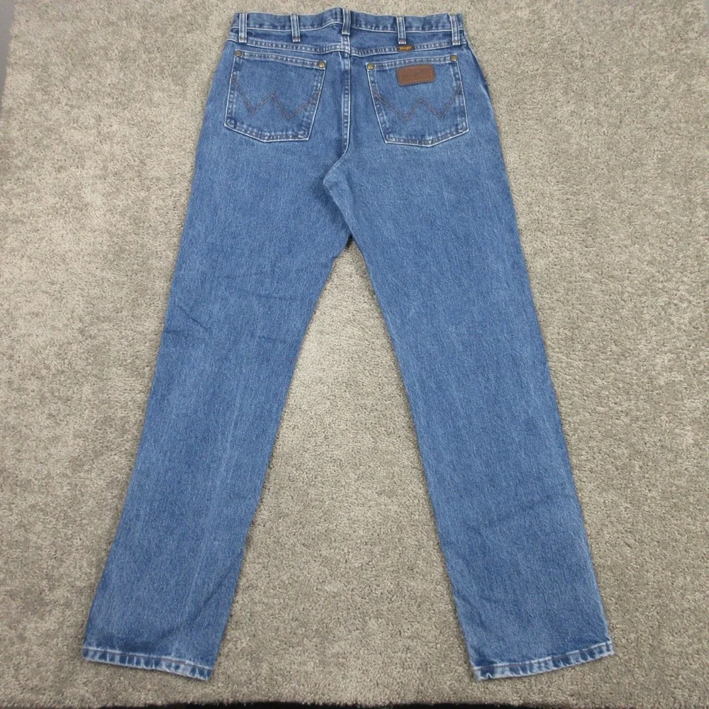 Wrangler Jeans Mens 32x32 Blue 47MWZ Cowboy Cut Regular Straight Denim Pants